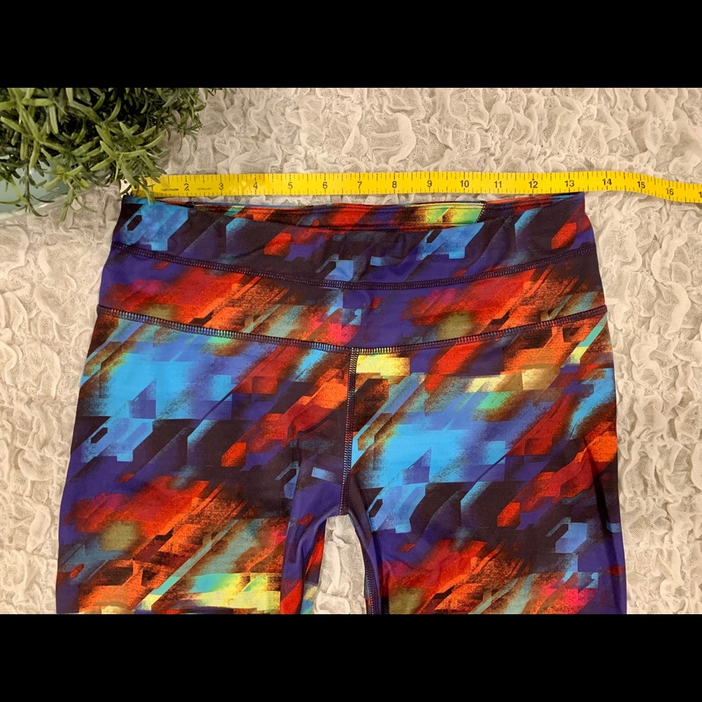 Athleta Sonar Colorburst Yoga Workout Run Tights - Picture 2 of 8